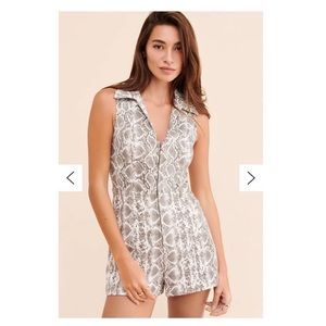 Urban Outfitters Leather Snakeskin Romper